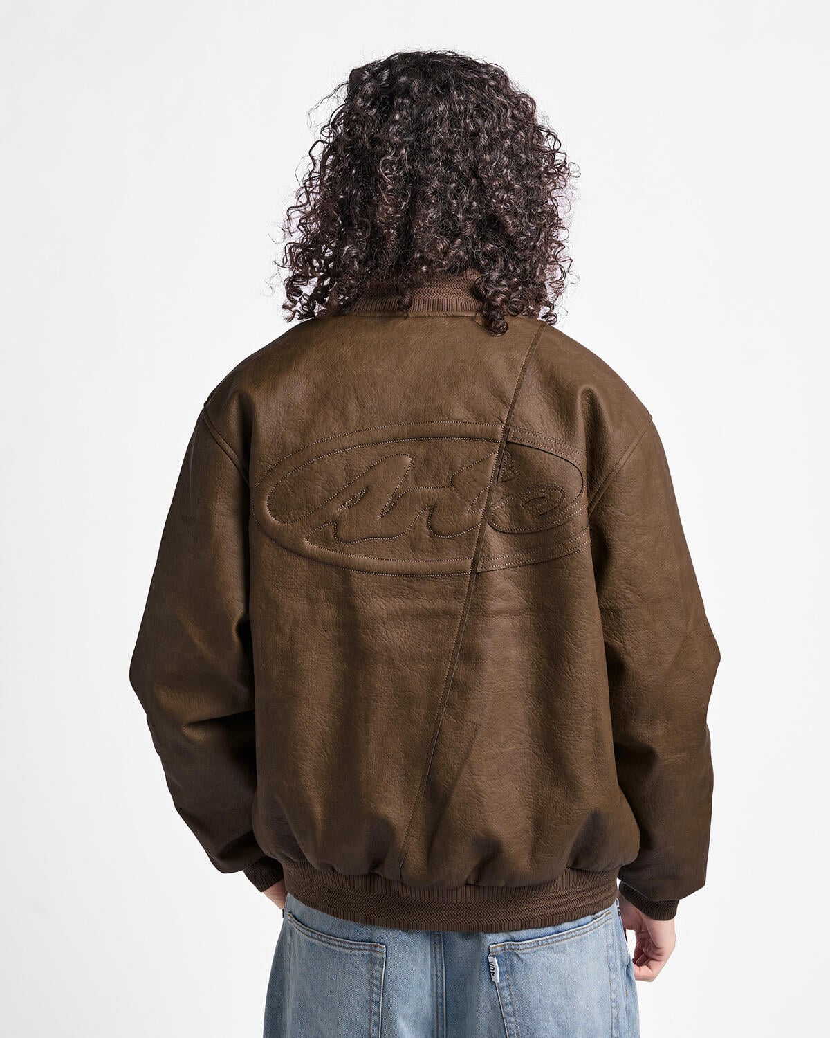 Arte Antwerp Leather Varsity Jacket | SS26-063J-BRN | AFEW STORE